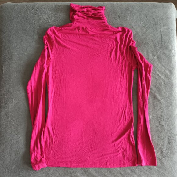 Mango MNG Draped turtleneck t-shirt Reddish Pink size M - Picture 7 of 10